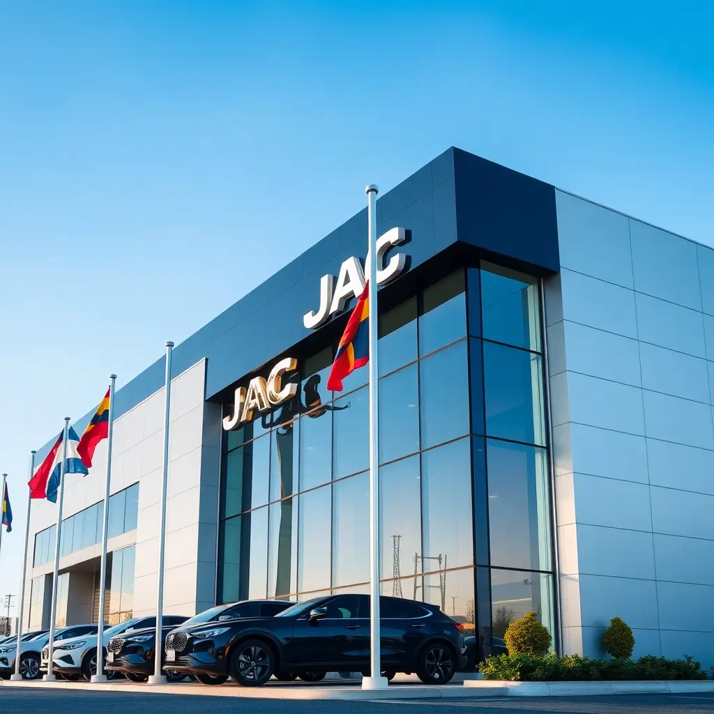 modern exterior of a JAC car dealership building