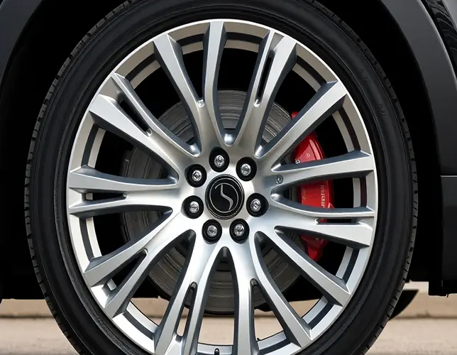 JAC JS6 rear view with LED taillights at dusk city background cinematic lighting modern design