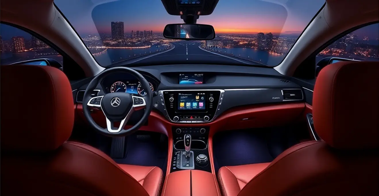 JAC JS6 premium luxury crossover SUV silver metallic color dramatic front 3/4 view on mountain road at sunset cinematic lighting epic landscape