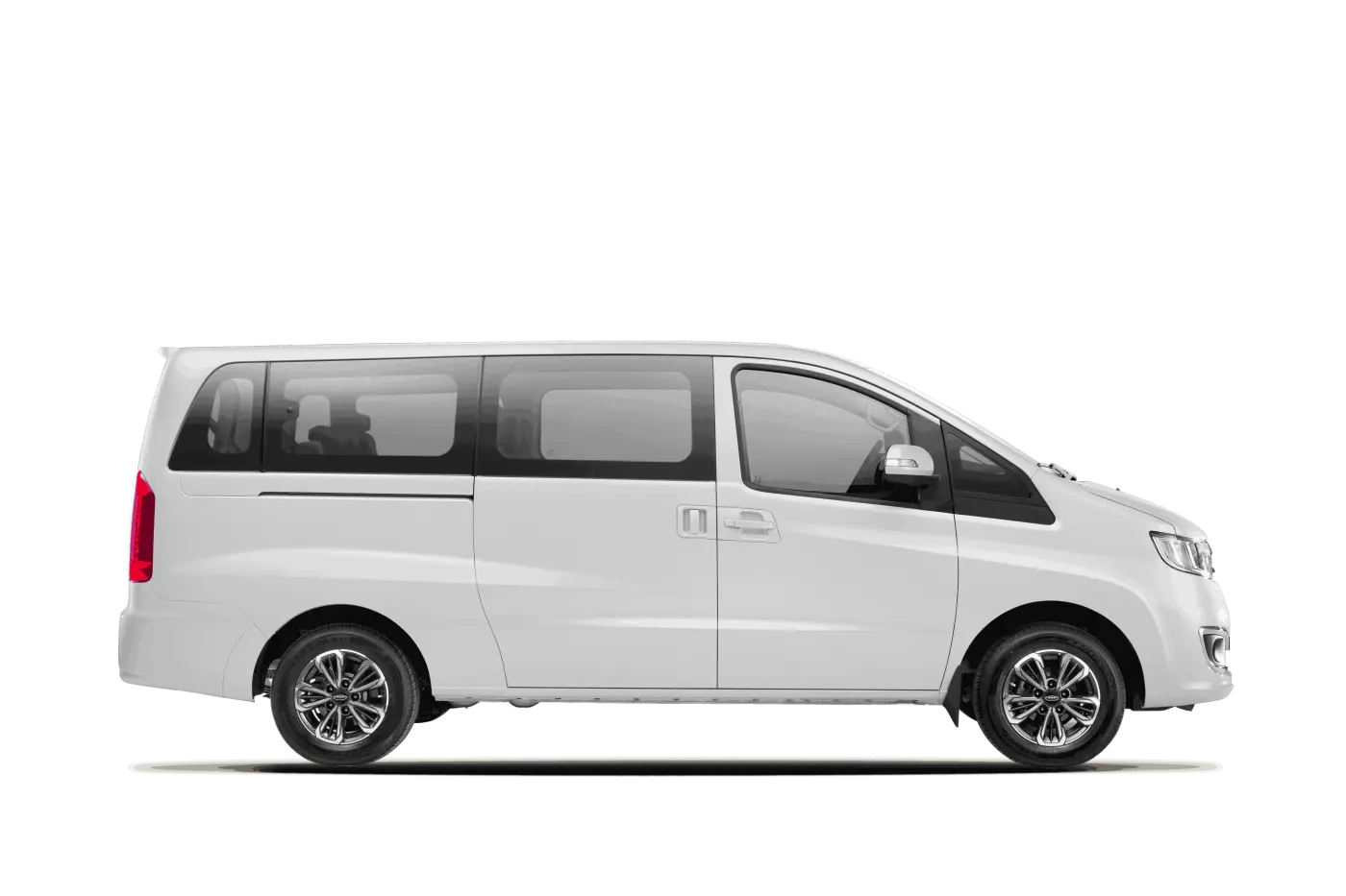 JAC JS6 rear view with LED taillights at dusk city background cinematic lighting modern design