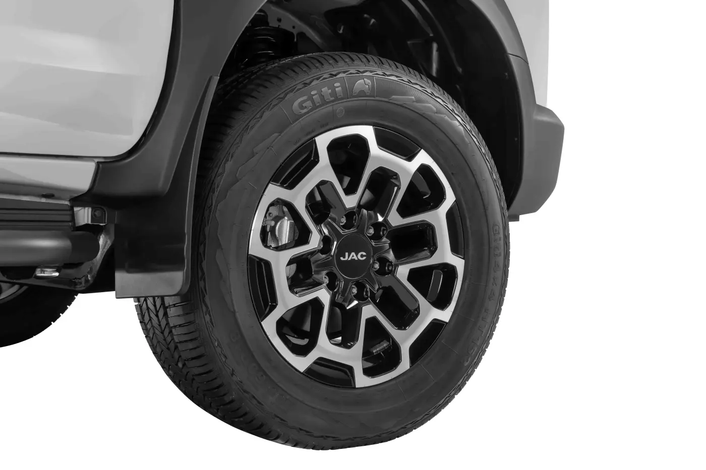 JAC JS6 rear view with LED taillights at dusk city background cinematic lighting modern design